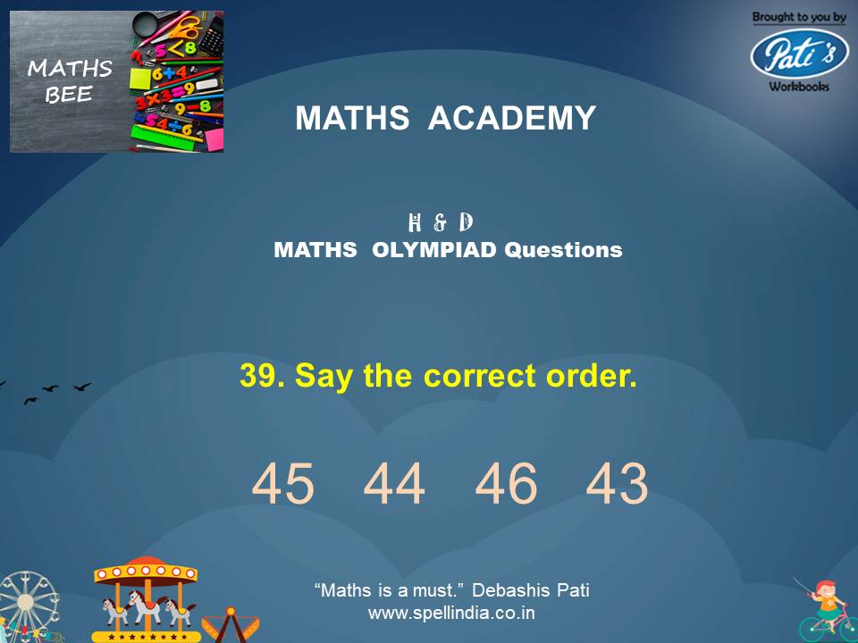 Maths Olympiad exams ... Practice Sample Questions